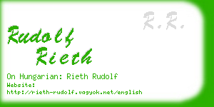 rudolf rieth business card